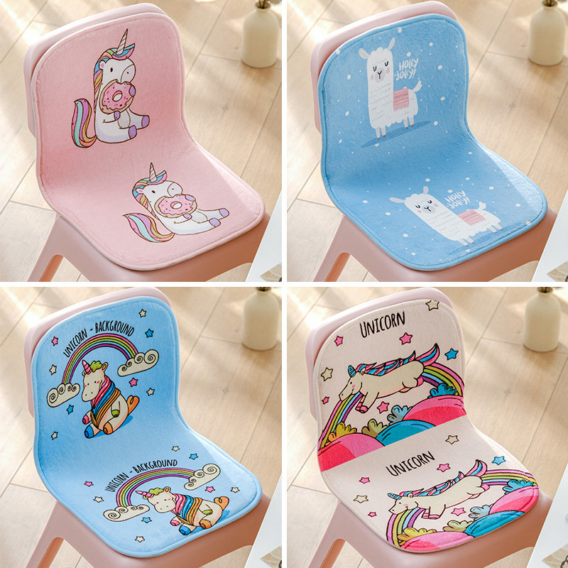 Kindergarten Pupil Cushion Backrest Integrated Child Small Stool Small Chair Cushion Chair Cushion Chair Cushion Thickened Classroom Fart Cushion