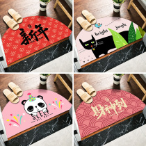Entry household floor mat doormat bedroom entrance hall semi-circular floor mat absorbent foot Mat toilet door non-slip mat carpet