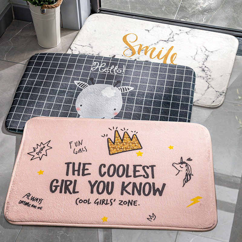 Entrance floor mat door mat carpet bedroom doorway floor mat toilet bathroom non-slip mat household suction foot pad