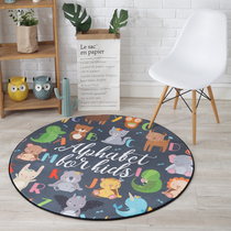 Round carpet children cartoon Nordic modern simple living room bedroom hanging basket turn chair cushion machine wash computer chair floor mat