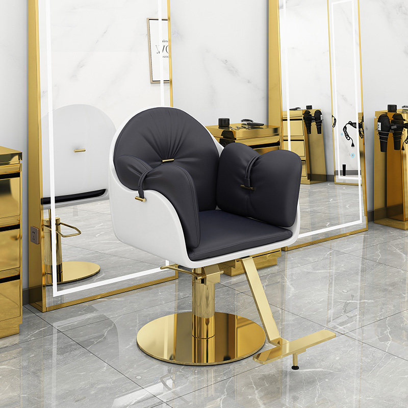 Net Red Stainless Steel Rational Shop Chair Hair Salon Special Lift Haircut Chair Dye Hot Seat Upscale Beauty Hairdressing Chair