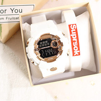 Fruit cat ins watch female middle school student Korean version simple trend Waterproof sports male Harajuku college wind electronic watch