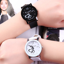 New couple watches a pair of prices for male and female students Jane about Korean version trendy fashion Waterproof Creative Belts Noctilucence