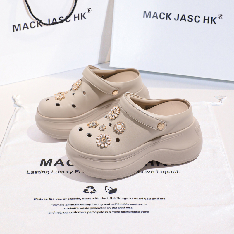 Hong Kong Hk Platform Height-Increasing 10cm Clogs for Women 2026 Summer New Fashion Versatile Casual Outdoor Breathable Sandals Hong Kong Hk Platform Height-Increasing 10cm Clogs for Women 2026 Summer New Fashion Versatile Casual Outdoor Breathable Sandals