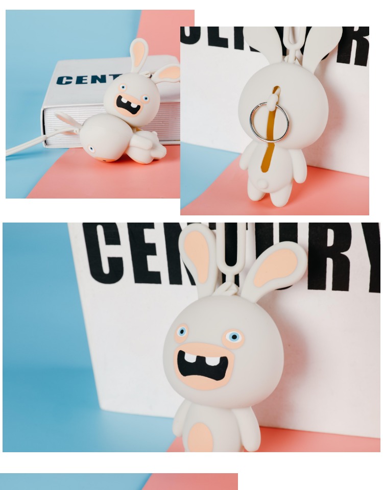 Thỏ túi chìa khóa nữ silicone phim hoạt hình Hàn Quốc dễ thương vòng chìa khóa vài dây kéo sáng tạo keyring 2018 mới ví đựng chìa khóa