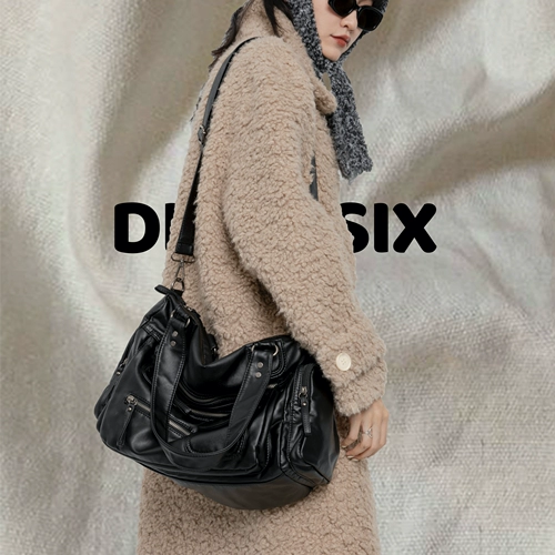 Оригинальная мягкая портативная сумка на одно плечо с молнией, в стиле панк