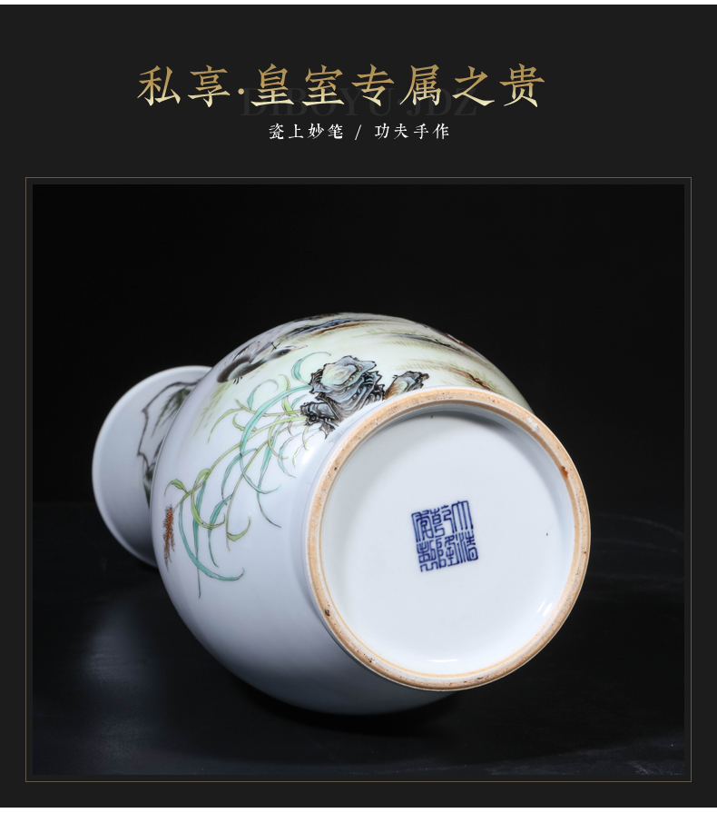 Antique hand - made jingdezhen ceramics powder enamel on bottles of Chinese style living room porch rich ancient frame decorative furnishing articles