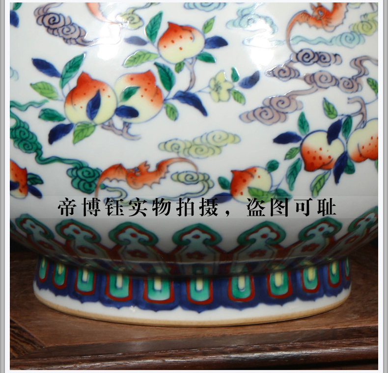 Jingdezhen ceramics imitation the qing yongzheng jubilee ShouFuLu Chinese bottle vase sitting room porch home decoration furnishing articles