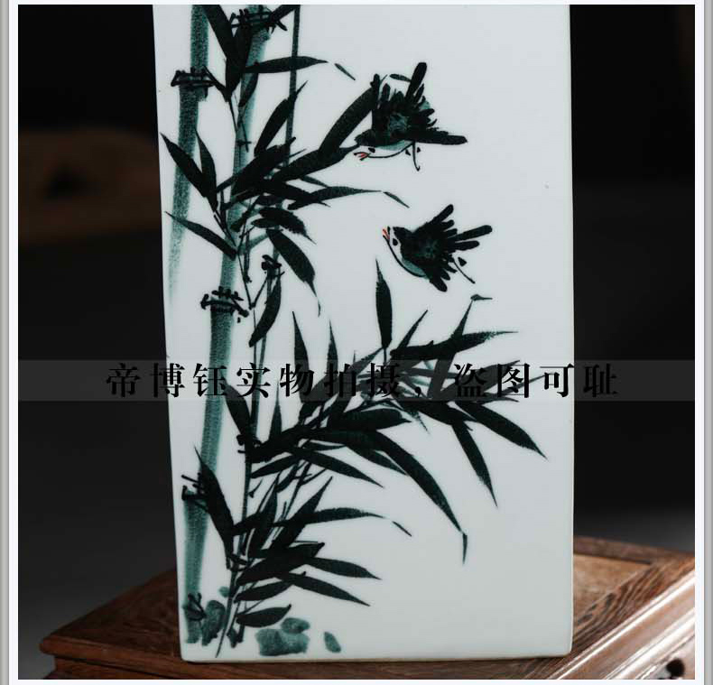 Jingdezhen ceramics famous master hand of large vases, flower arranging antique Chinese style living room TV cabinet furnishing articles