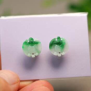 Myanmar natural grade a jade bat ring face