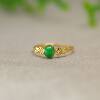 Myanmar natural grade A jadeite cabochon ring