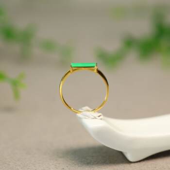 Yanglu burmese natural grade a jade column ring