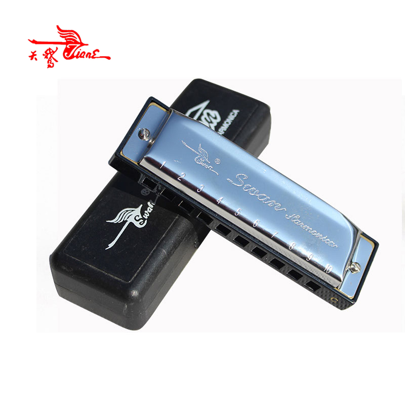 Swan 10-hole 20-tone Blues harmonica 12-tone beginner teaching playing ten-hole harmonica Playing instruments