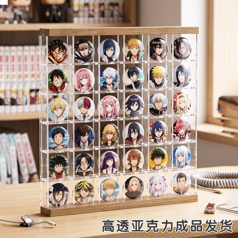 Acrylic Display Box Storage Rack for Badges, Merchandise, and Fan-Made Accessories, Dustproof Display Stand Acrylic Display Box Storage Rack for Badges, Merchandise, and Fan-Made Accessories, Dustproof Display Stand