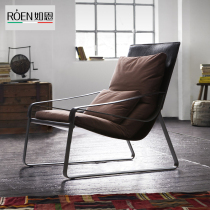 Ruen designer lounge chair Modern minimalist style sofa chair Reading semi-recliner Bedroom single chair BF801