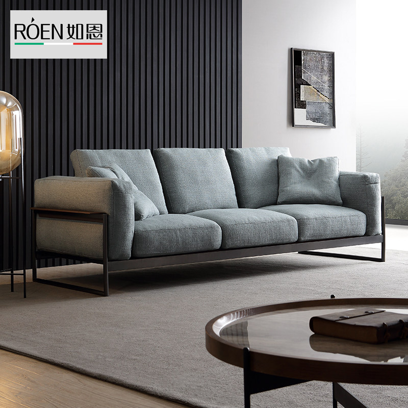 Such as the Enimagery Modern Pole minimalist style of the four-place composition down fabric Sofa Designer-like High-footed