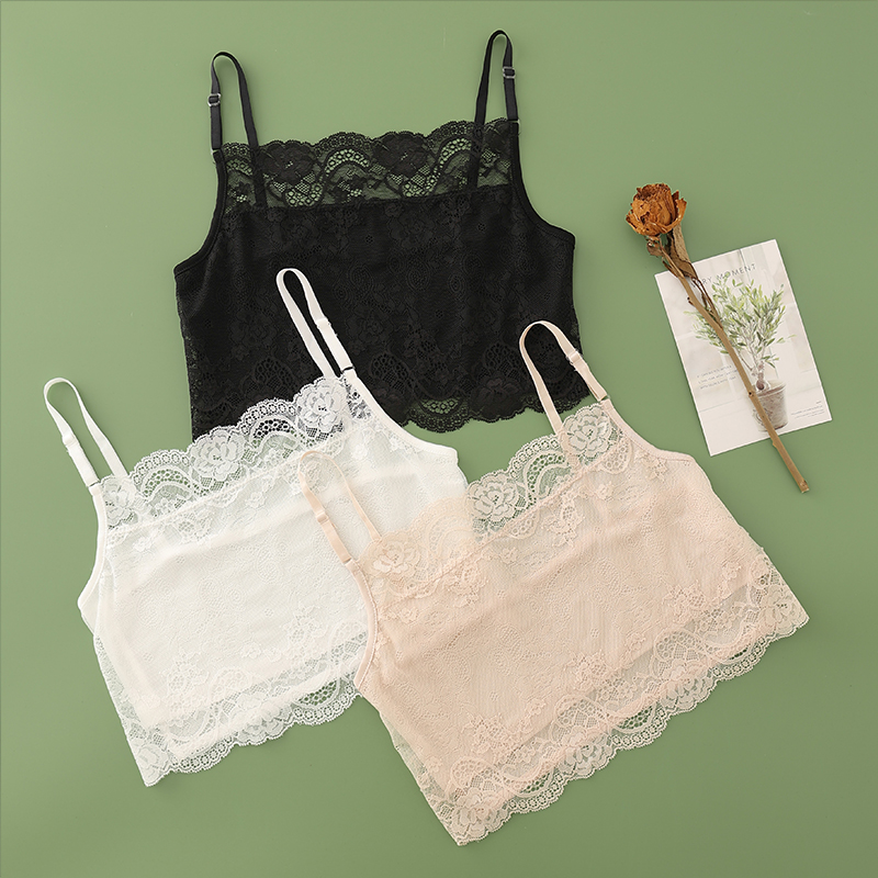 Summer thin Genuine Silk Knit Anti-Walk Light Beating Bottom Harnesses Small Vest Style Smear Without Steel Ring Mulberry Silk Wrap Breast