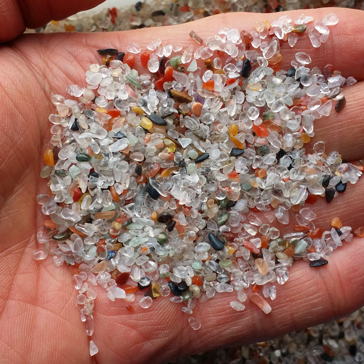 Length 3 mm 100 gr multicolor crystal gravel natural colorful crystal-Taobao