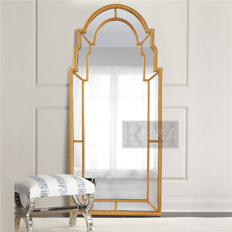 82 * 185 net red ins American countryside brief arched full body mirror full body mirror dressing mirror clothing shop decorated mirror