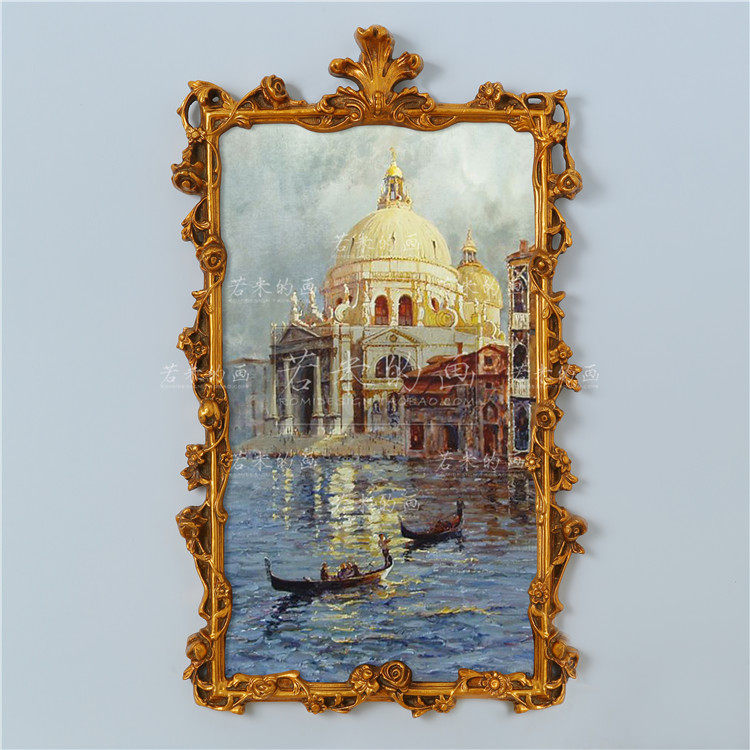 99x59 European style American alien vertical corridor staircase aisle Venetian architecture Mediterranean oil painting pure hand painting