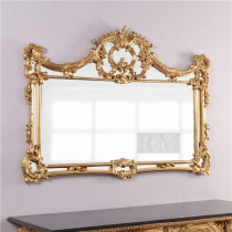 160*115 French European style special-shaped luxury villa horizontal panel extra large bathroom mirror makeup mirror dining table mirror entrance mirror