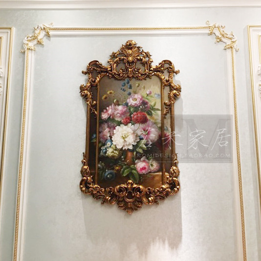 124x75 Luxurious European and American style Xuanguan Painting and painting Classical Floral Decoration Oil Painting Fireplace Painting-style Alien