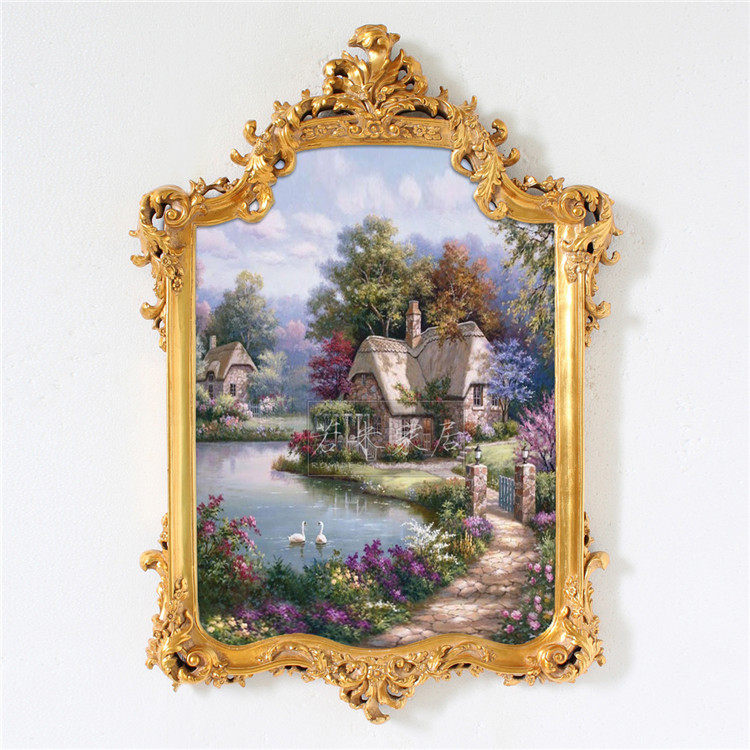 95x67 vertical corridor, bedroom painting, porch hanging painting, hand-painted oil painting, purple Thomas landscape, American, French and European style