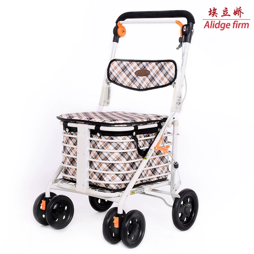 Корзина для покупок, тележка, складные ходунки для отдыха с сидением