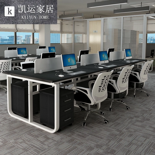 U -shape Сотрудники экранируют офисную мебель для компьютерного стола и комбинация стула 2/4/6 Люди ставят простоту и современный офисный рабочий стол
