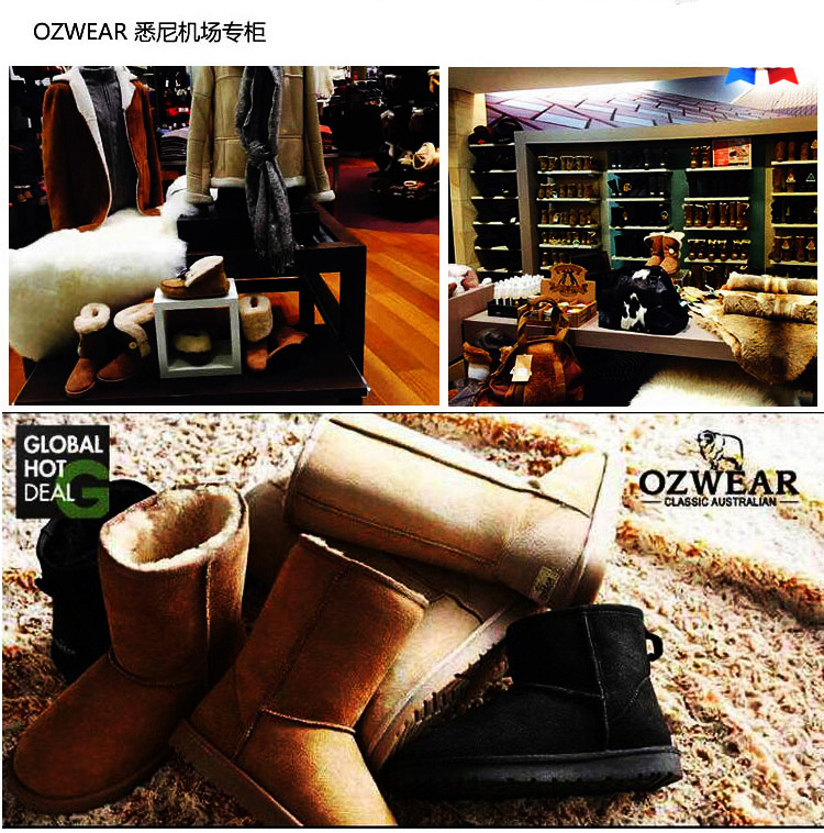 Chaussures de montagne neige en cuir véritable OZWEAR - Ref 1068239 Image 26
