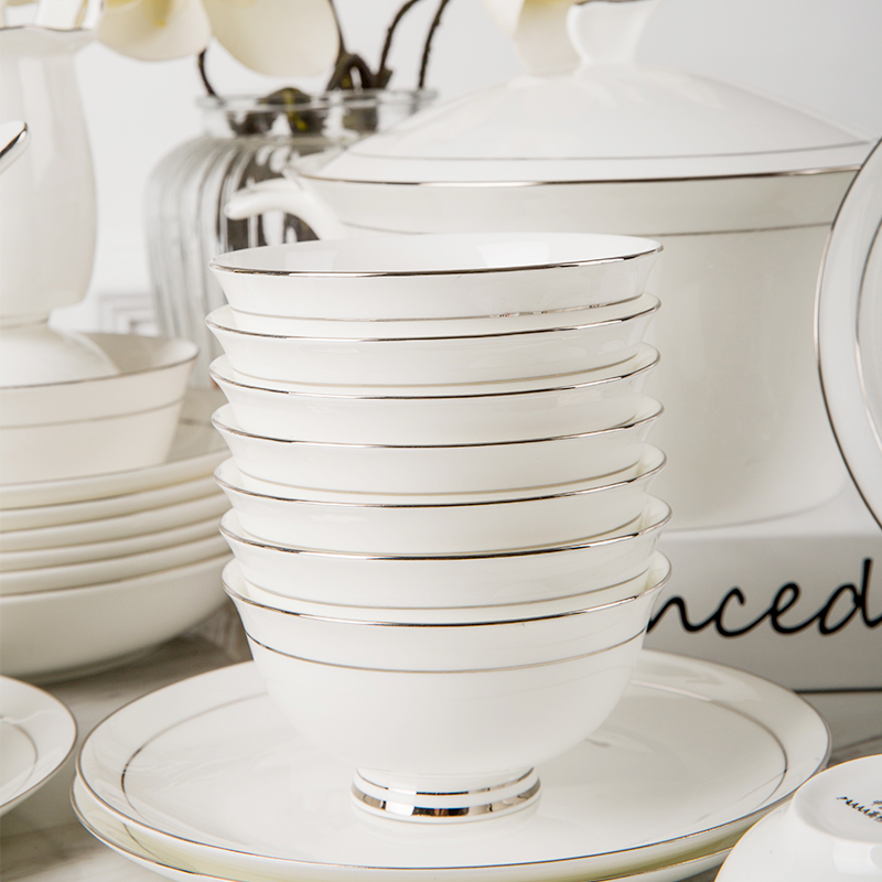 High - grade ipads porcelain paint tableware suit European contracted dishes suit home dishes wedding tableware housewarming gift