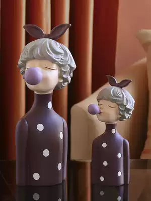 Nordic light luxury style home bubble girl decoration decoration living room tray TV cabinet entrance couple wedding gift