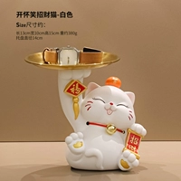 Счастливая и счастливая кошка - белый