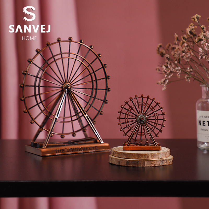 Vintage Ferris wheel decoration decoration Home decoration Living room wine cabinet TV cabinet Lucky creative office craft gift decoration