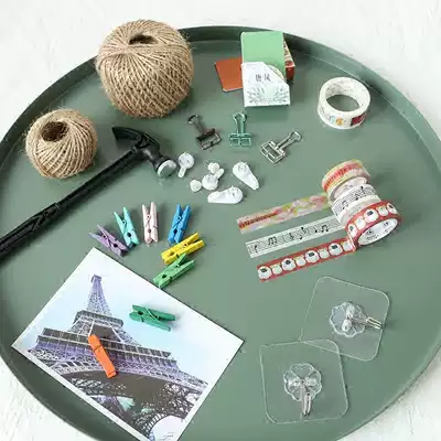 Unscarred nail hook small hammer wall nail hook strong invisible tape Wall Wall clip hanging wall hemp rope photo wall