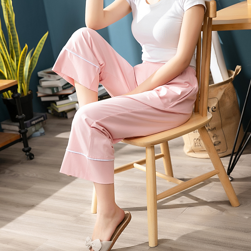 Pajama pants women's thin summer cotton Modal home pants women's long pants spring and autumn loose size home pants cropped pants