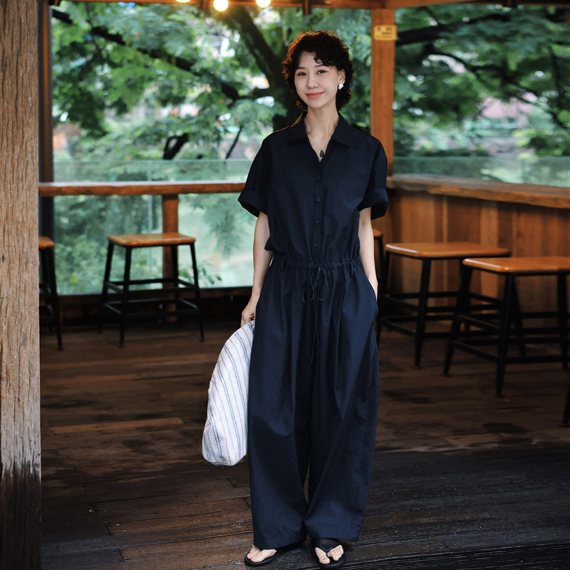 Tt Designer [Fashionable Girl] Stylish Loose Slimming Workwear Jumpsuit for Women Summer 2026 New Jumpsuit