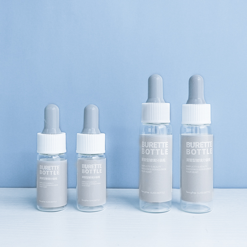 Transparent glass dropper cosmetic bottled portable essential oil essence alcohol trial bag empty bottle travel set