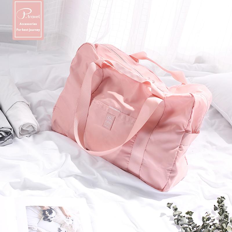 Travel bag folding portable handbag male capacity bag bag female suitable pull box tourist package