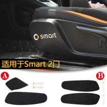 New Mercedes-Benz smart modified car seat adjustment anti-kick sticker carbon fiber protection sticker interior anti-scratch 2 doors