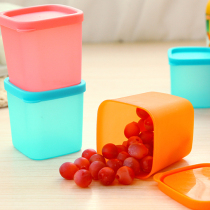 Candy color mini crisper food grade plastic storage box sealed jar crisper jar B62