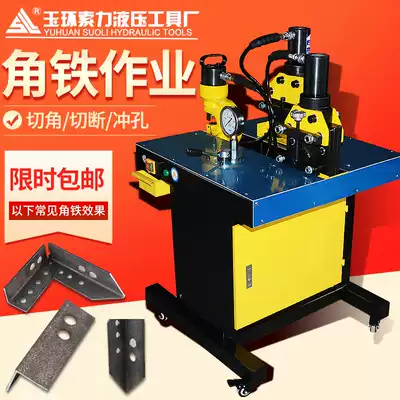 Electrohydraulic punching machine Angle steel channel steel punching machine Angle iron cutter Channel steel punching angle steel processing punching and shearing machine