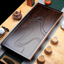 Whole piece of ebony tea tray simple solid wood small tea table home log Tea Sea large kung fu tea set
