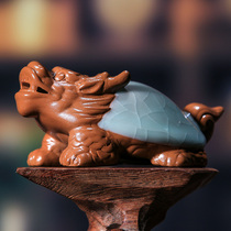 Geyao tea pet Pixiu colored sand tea pet Purple sand Golden Toad tea pet tea set accessories Handmade ornaments