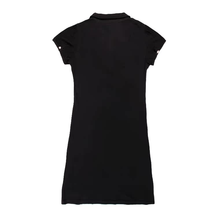 Váy thể thao giản dị nữ hàn quốc mùa hè ngắn tay cotton ve áo dài áo thun váy liền thân màu quần vợt 026 bộ quần áo the thao thu đông nữ