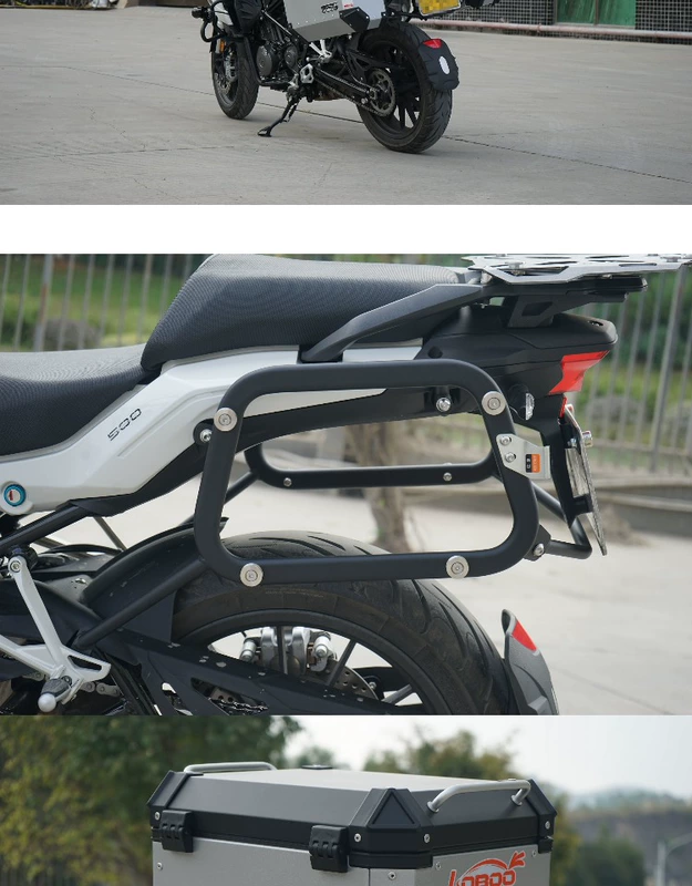 LOBOO củ cải hộp bên Benelli Jinpeng trk502 ba hộp thân xe máy nhôm bên hộp hộp phía sau