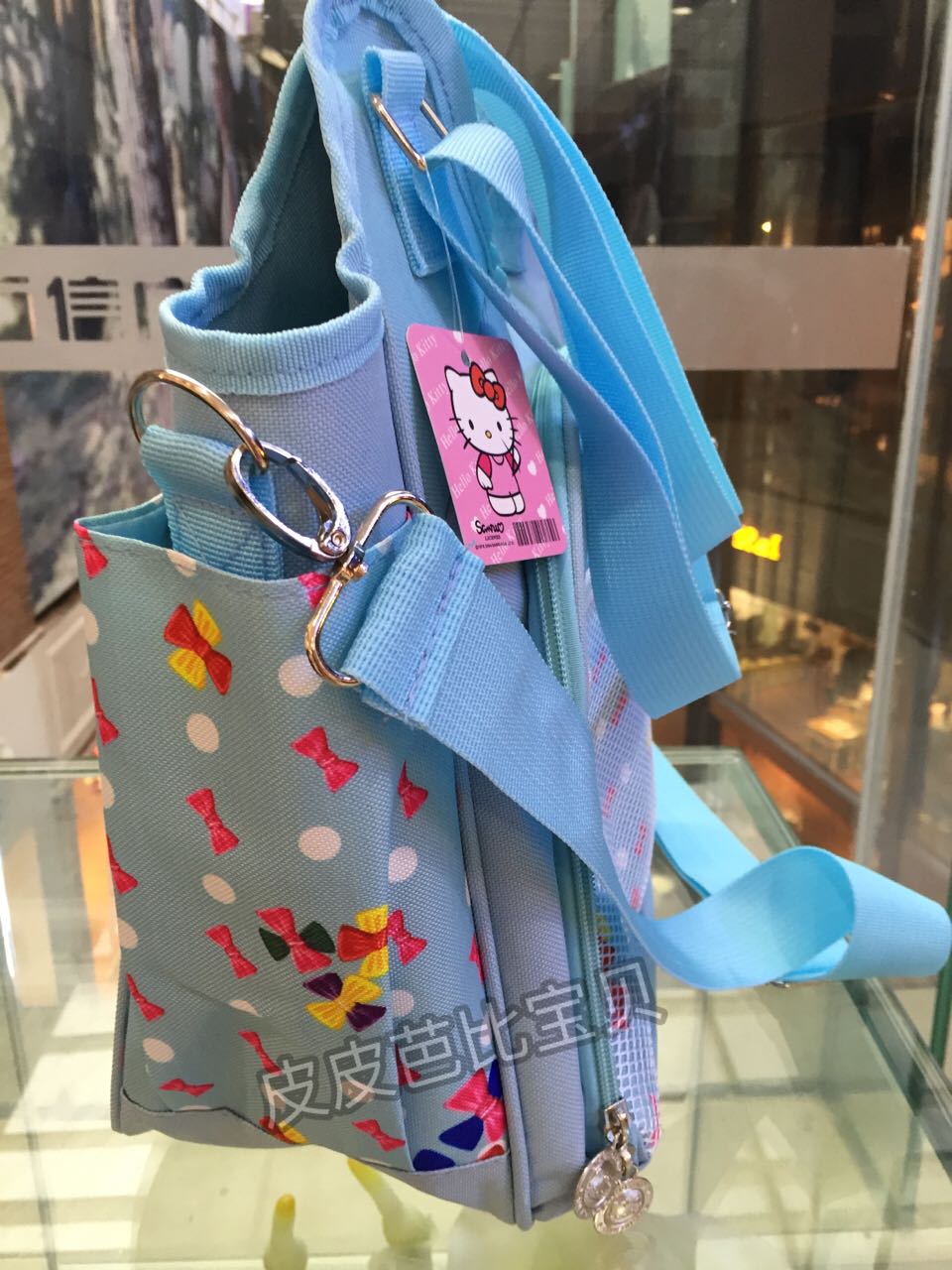 Nhỏ tươi bow print vai xách tay Messenger đa chức năng Xác Ướp túi bà mẹ và trẻ em ra khỏi túi mẹ vừa túi túi mẹ và bé siêu rẻ