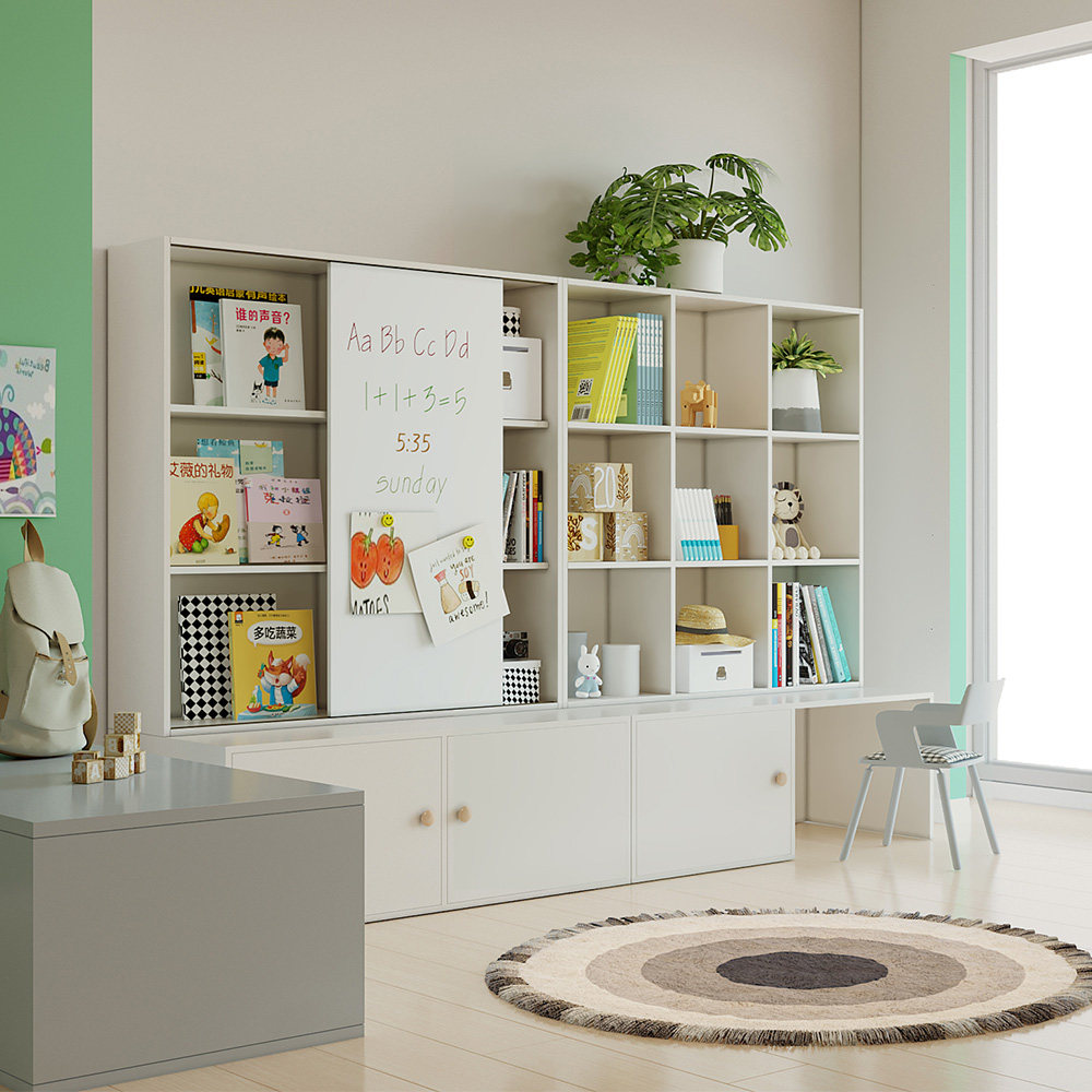 Comparable Bear Solid Wood Children House Furniture Combination Suit Desk Bookcase Kid Study Table Landing Shelf Bedroom