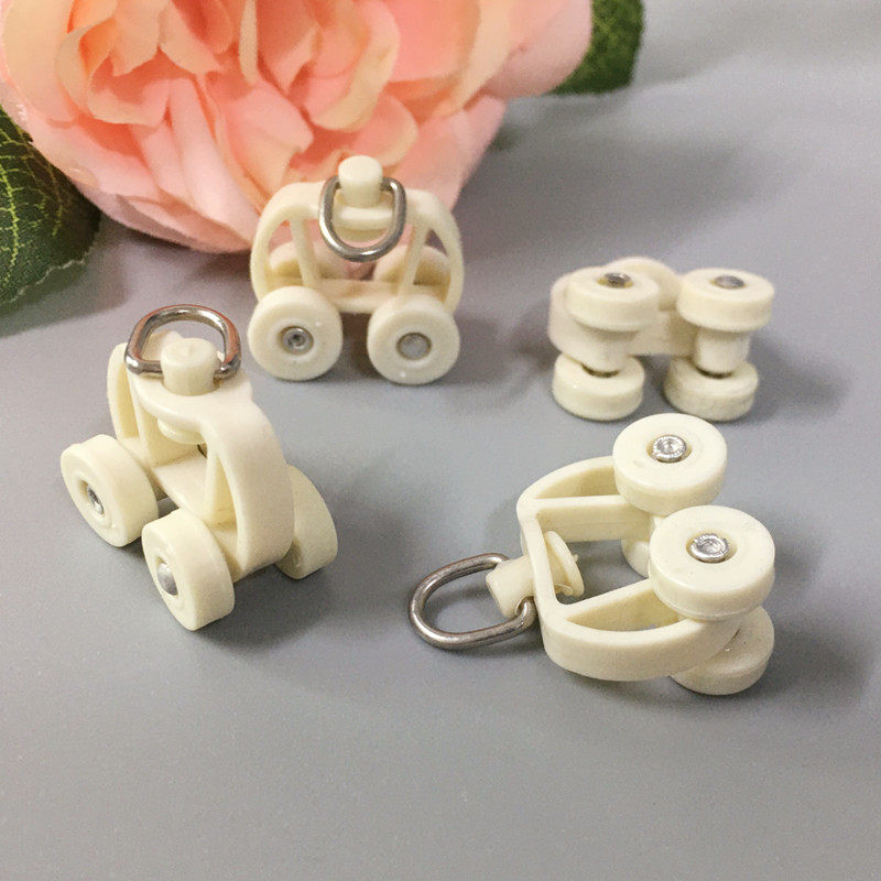 Curtain Track Pulley Hook Wheel Accessories Wheels Straight Rail Slide Rail Walking Wheels Buckle Wheel Accessories Old rail rollers