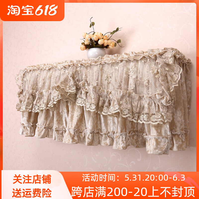 Wall-mounted air conditioning cover upscale gold velvet dust cover 1 5P air conditioning set hanging 2